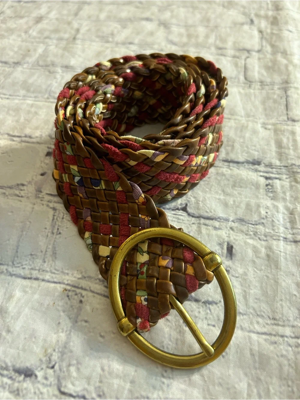 BRAIDED WOVEN MULTI COLORED BOHEMIAN STYLE WIDE BELTS WRAP STYLE